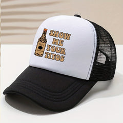 Leopard Print Baseball Cap Mesh Trucker Hat Adjustable Sunshade Dad Hats