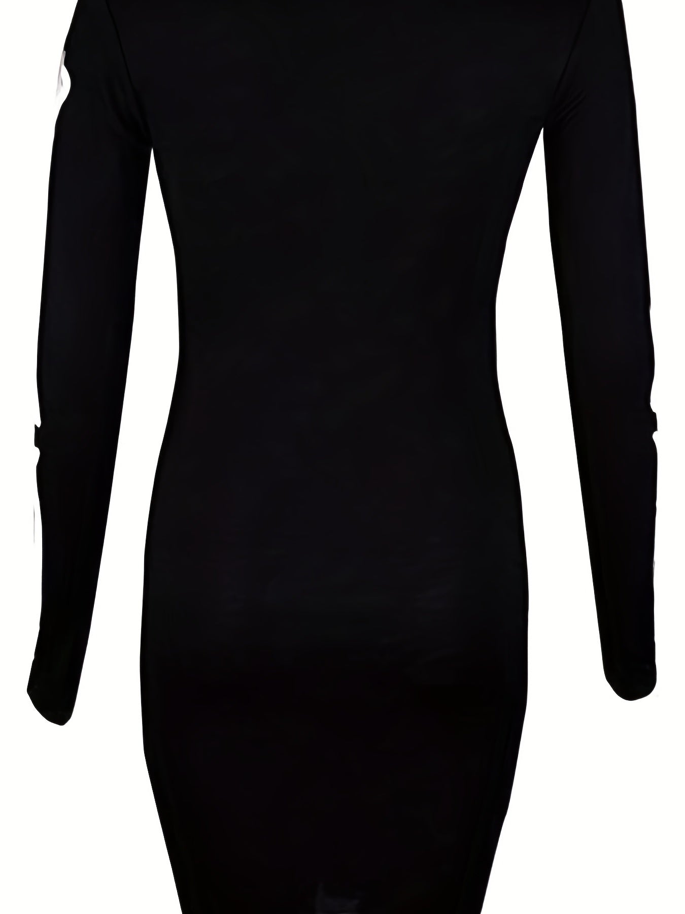  Skeleton Print Long Sleeve Bodycon Midi Dress