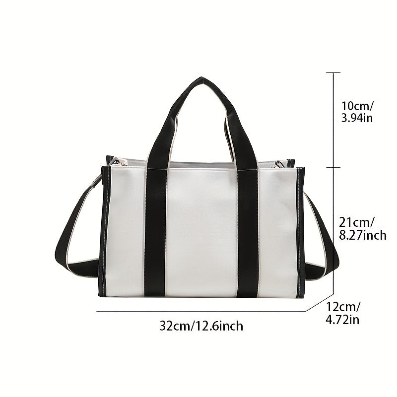 Large Capacity Crossbody Bag Canvas Zipper Messenger Shoulder Bag
