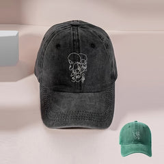 Hip Hop Skull Baseball Cap Vintage Print Women's Cotton Sports Hat Man Unisex