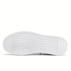 Men's Lace-up Sneakers Easy Clean PU Leather Skate Shoes Good Traction