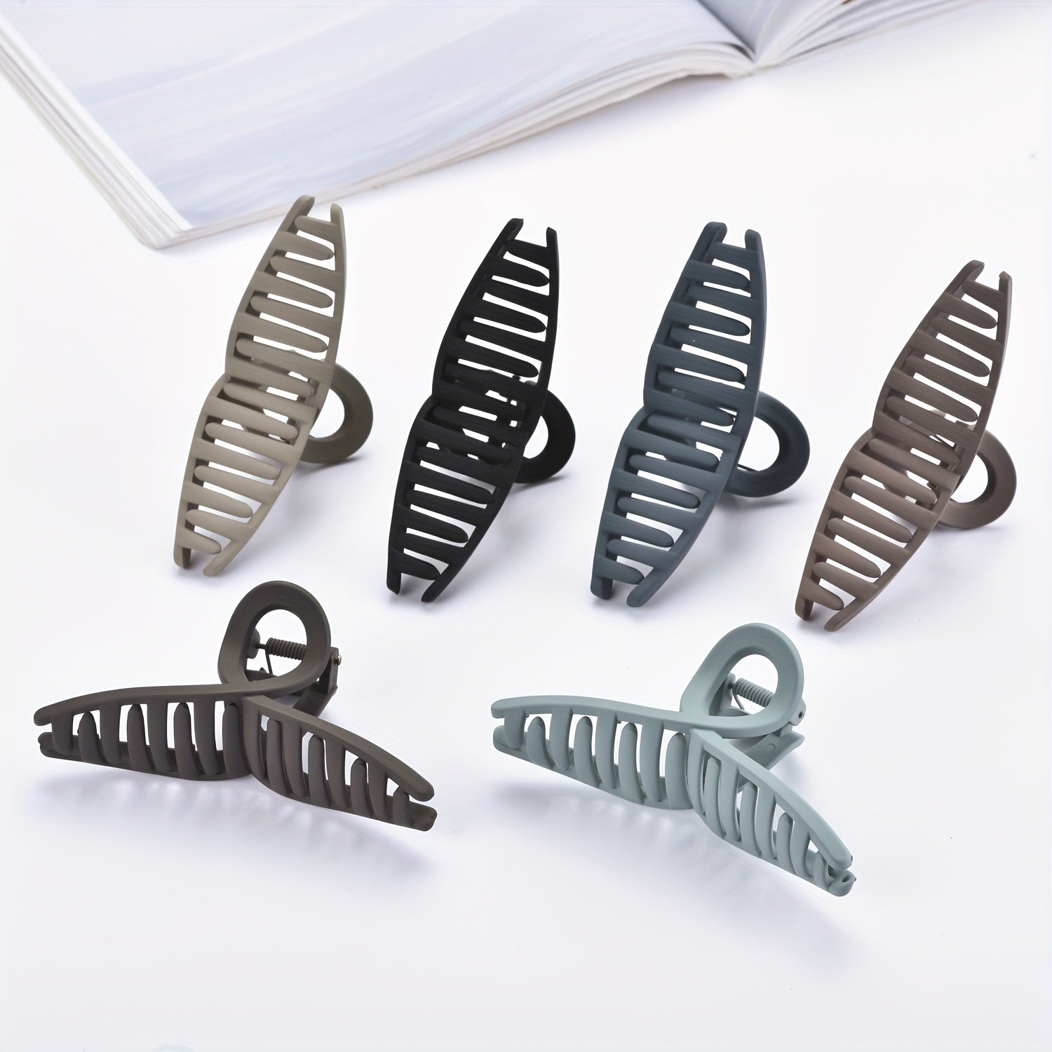 Women's Large Frosted Hair Claw Butterfly Clip Solid Shark Claw Hair Accessory