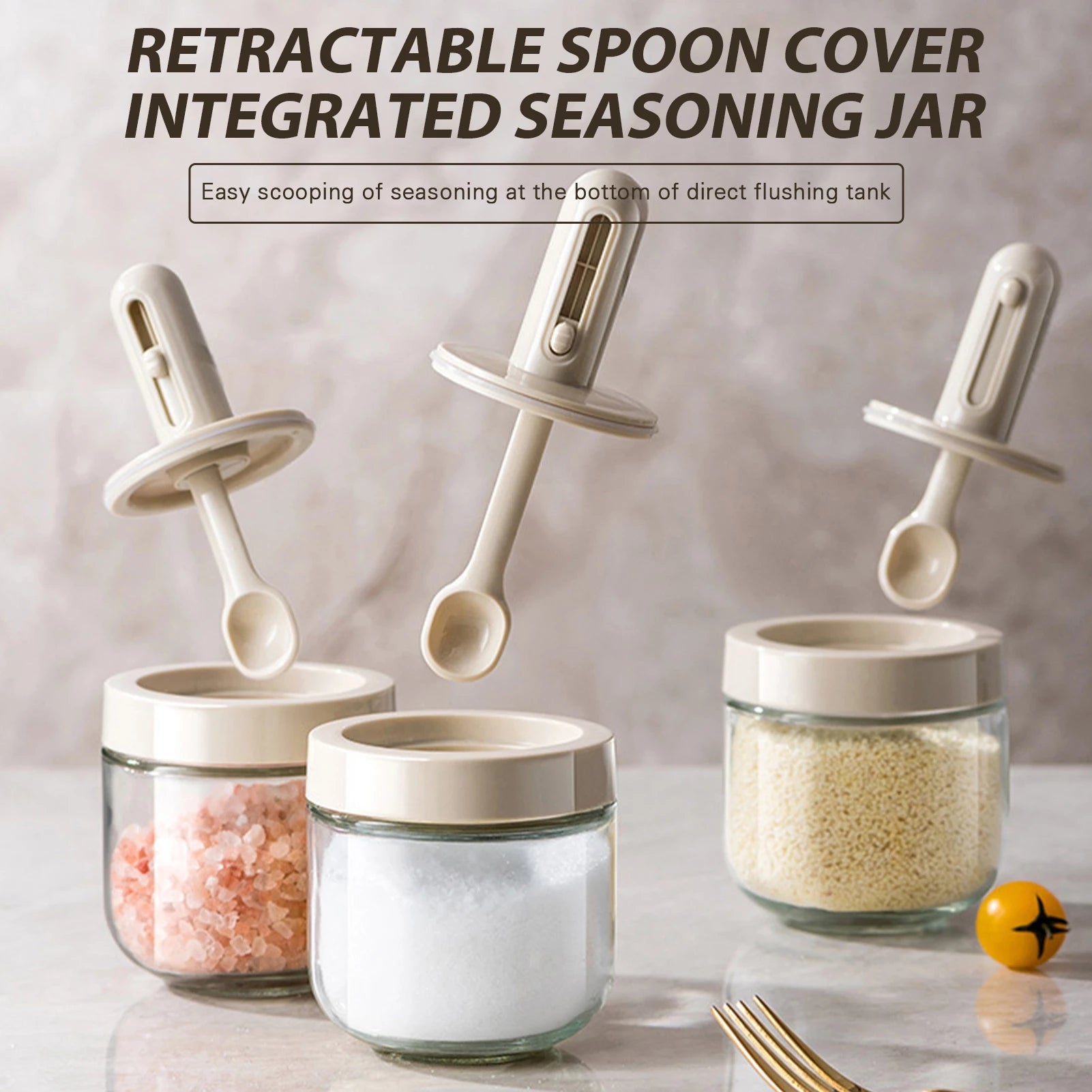 Leak-proof Seasoning Jar Spice Organizer with Spoon