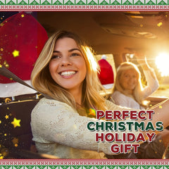 Christmas Car Seat Cover Christmas Hat Car Headrest Cover Car Decoration