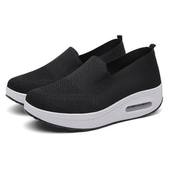 Women's Knit Sports Sneakers Thick Sole Air Cushion Running Shoes