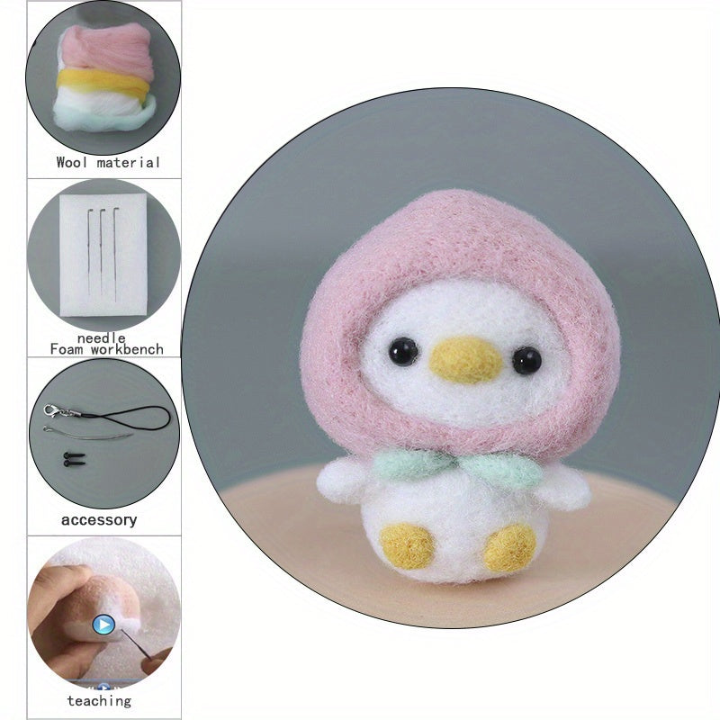 Chicken Wool Felt Doll Kit for Beginners