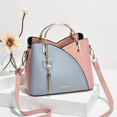 Stylish Shoulder Bag Heart Faux Pearl Tassel Large Capacity Crossbody Bag