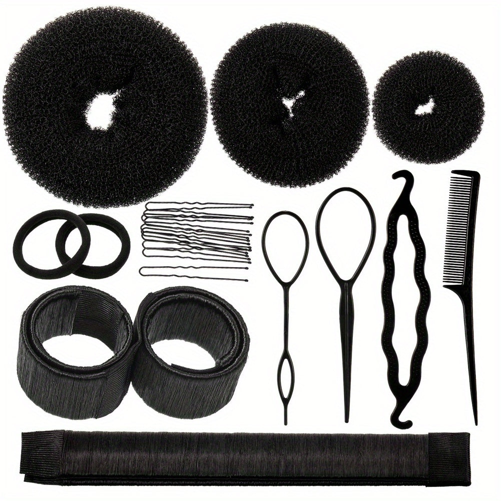 Hair Bun Shaper Set with Bun Maker Kit