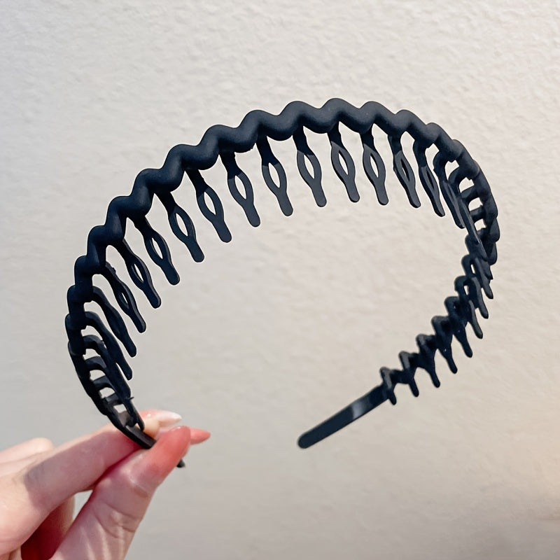 Matte Colorful Hair Band for Women Non-Slip Wavy Headband