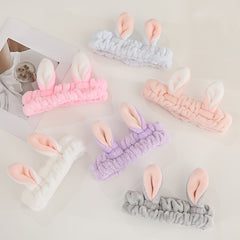 Plush Cat Ears Headband for Women Spa Hairband