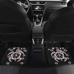 4pcs Spiral Pattern Car Floor Mats Water Absorbent Non Slip Stain Resistant
