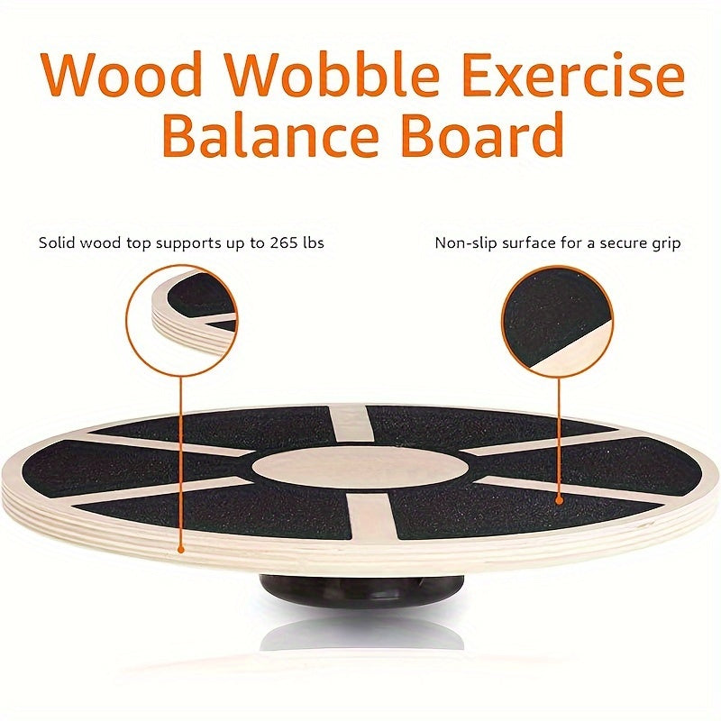 Wooden Wobble Balance Board for Core Training Exercise