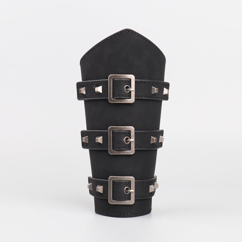 Leather Armguard Medieval Buckle Arm Protector Cosplay Props