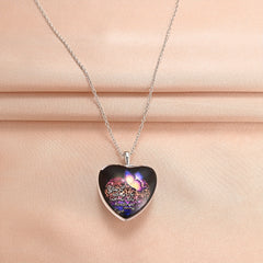 Purple Butterfly Crystal Pendant Necklace Women's Jewelry Gift