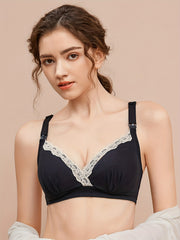 Lace Wireless Nursing Bra - Comfy & Breathable