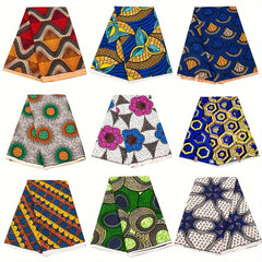 African Wax Printed Polyester Fabric Traditional Ankara Fabric 5.49m