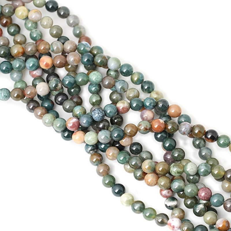 Natural Agate Gemstone Round Loose Beads DIY Jewelry Making