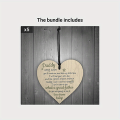 Wooden Heart Daddy To Be Baby Son Daughter Card