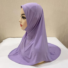 Girls Plain Soft Arab Hijab For 3 8Years Old