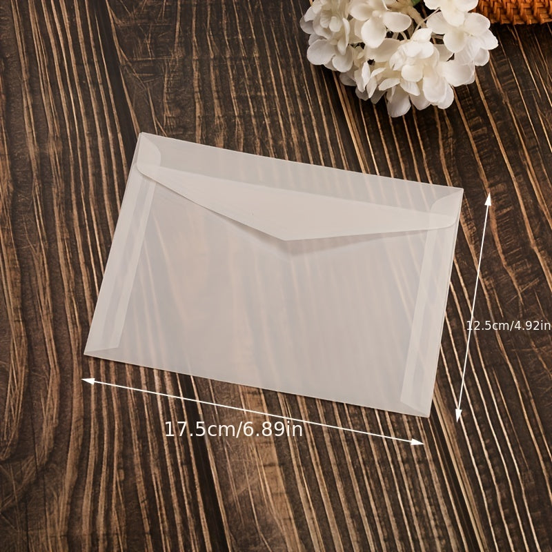 10pcs Sulfuric Acid Paper Transparent Envelope Minimalist Artistic Postcard