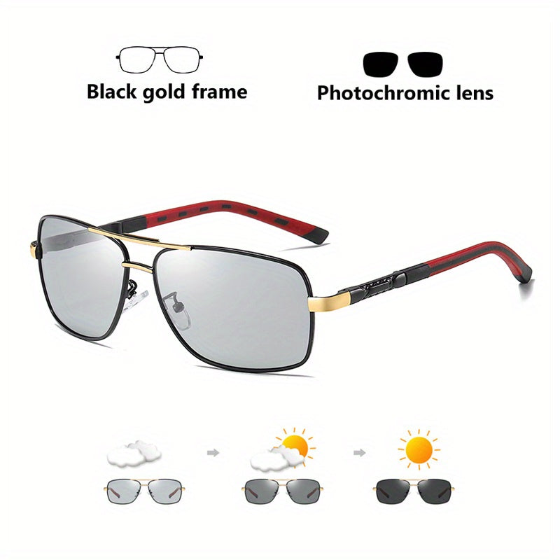 CoolPandas Photochromic Polarized Sunglasses Men Night Vision Safe Driving