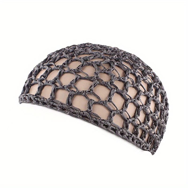 Crochet Hair Net Knitted Snode Hat Women's Hollow Out Headwear