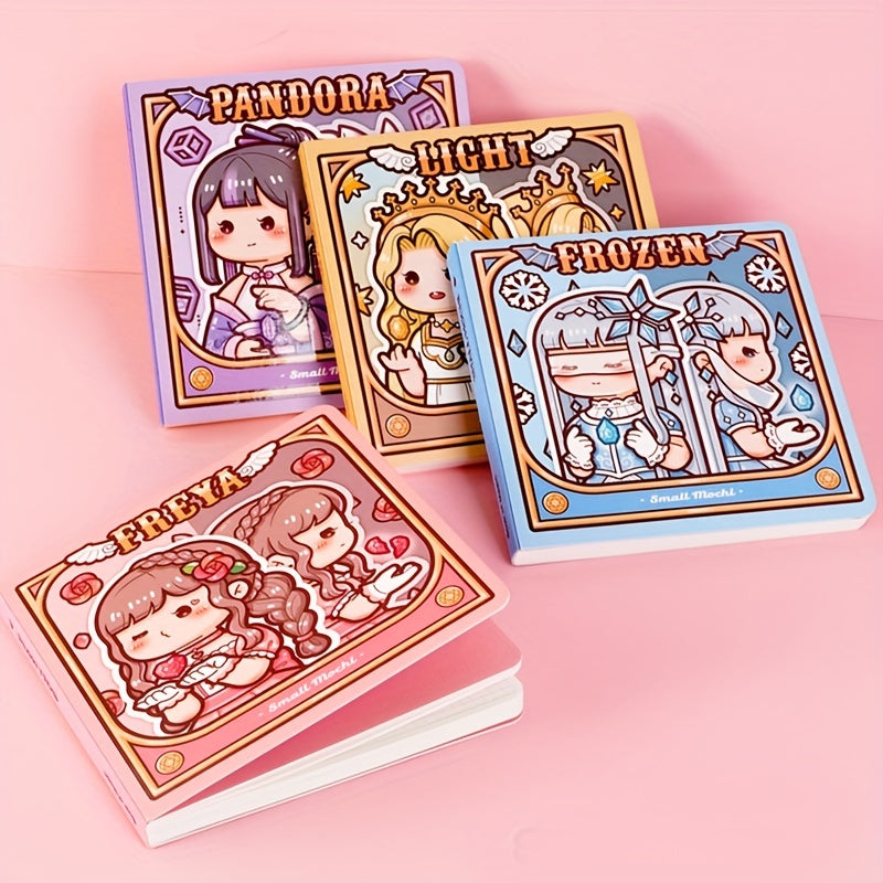 Magical Girl Diary Set Handwritten Notebooks w/ Bookmarks Stickers 160 Pages