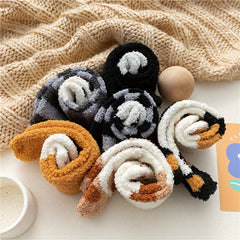 6 Pairs Cartoon Cat Paw Socks for Women