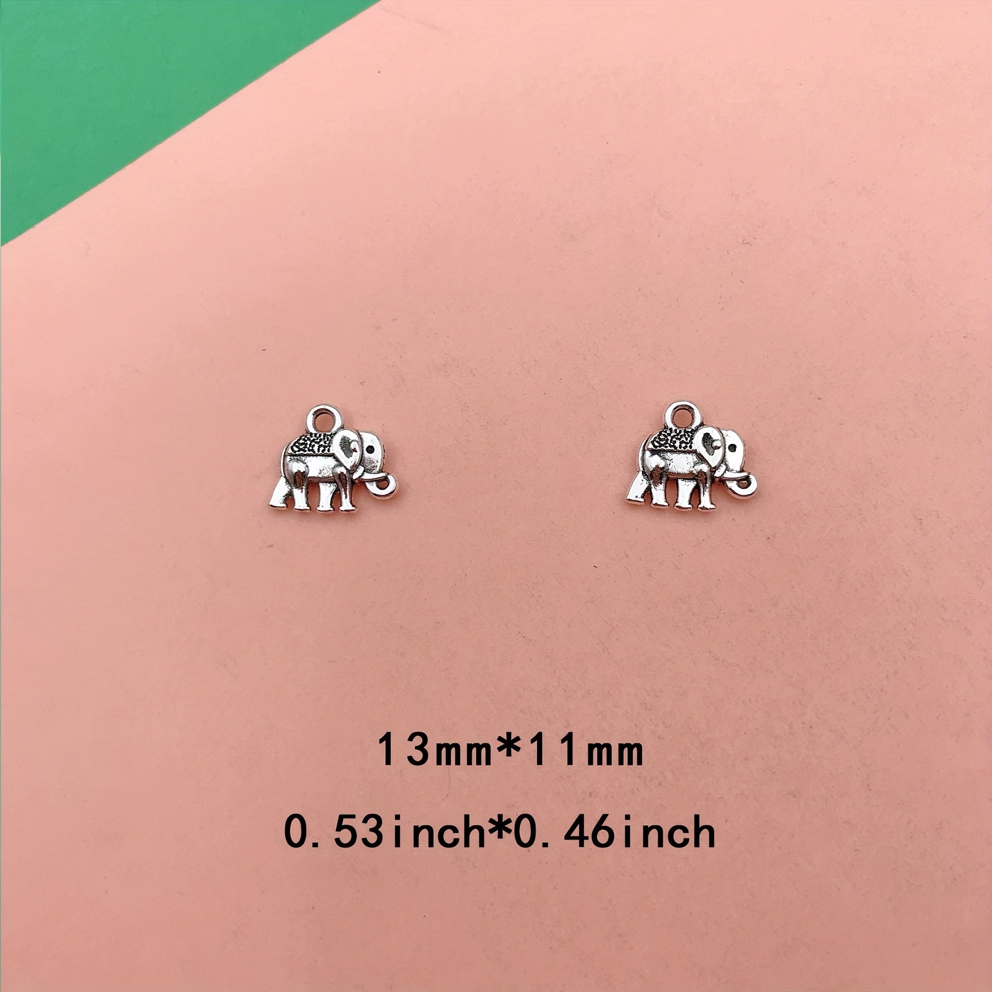 15pcs Elephant Pendant Charm for DIY Bracelets Necklaces Earrings