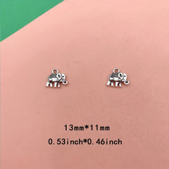 15pcs Elephant Pendant Charm for DIY Bracelets Necklaces Earrings