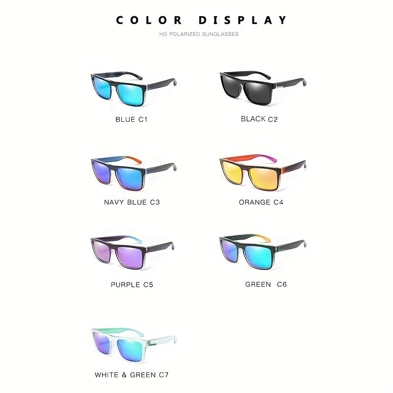 Square Frame Sports Polarized Sunglasses For Men