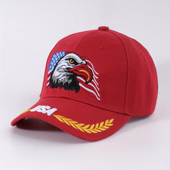 American Flag Eagle Baseball Cap Embroidered Unisex Patriotic Dad Hat