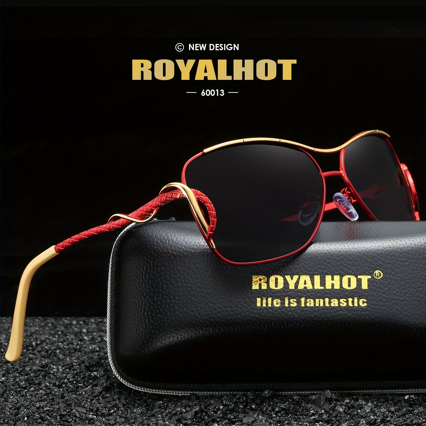 RoyalHot Polarized Oval Frame Sunglasses Driving Sun Glasses Shades
