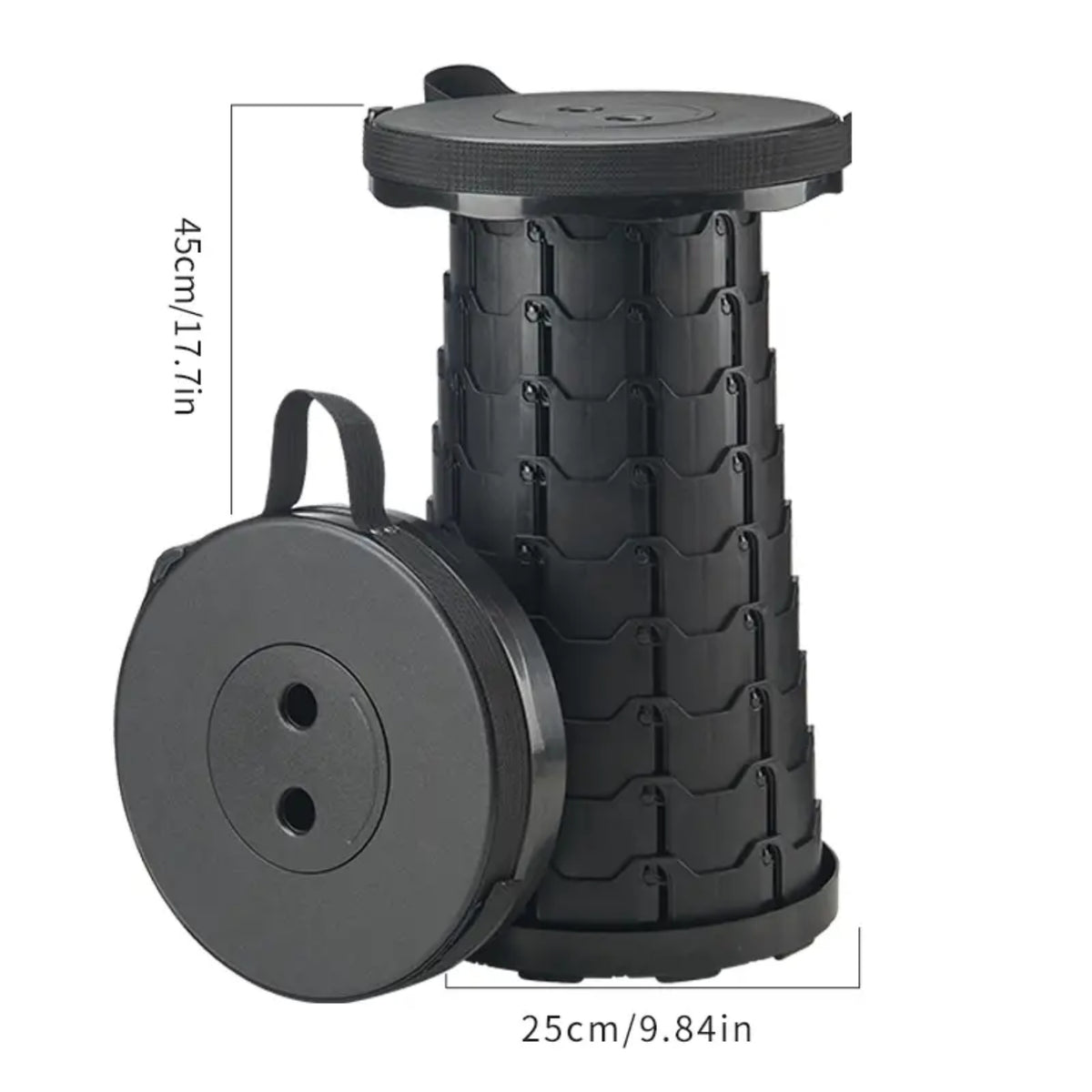 Portable Foldable Stool Adjust Height Outdoor Travel Camping Fish