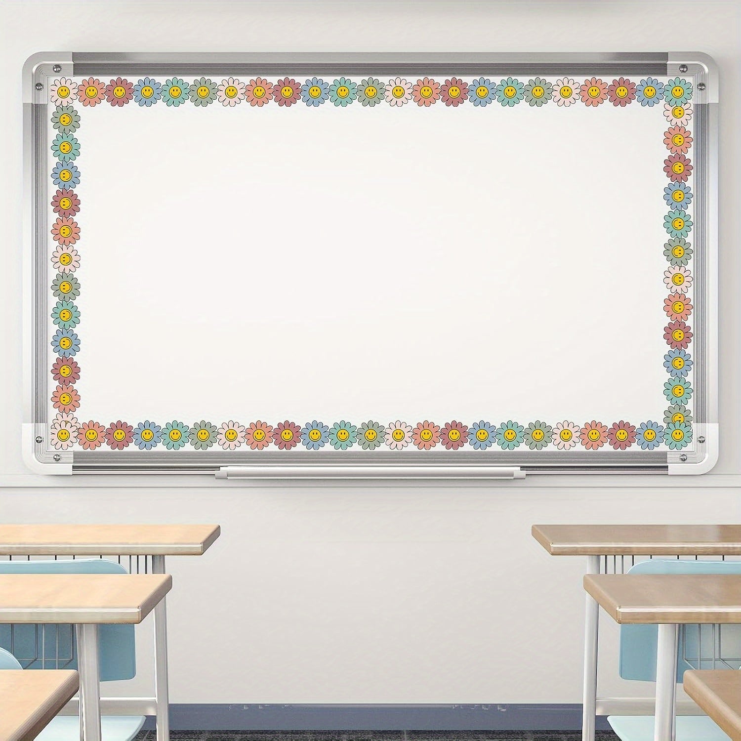 10m Boho Daisy Flower Bulletin Board Border School Colorful