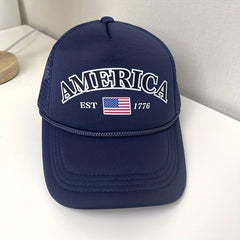 American Flag Trucker Hat Baseball Cap Adjustable USA Patriotic Headwear