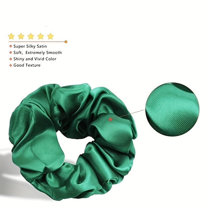 60pcs Satin Silky Hair Scrunchies For Women Girls - Hair Accessories Gift