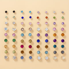36 Pairs Colorful Rhinestone Stud Earrings for Daily Wear Accessories
