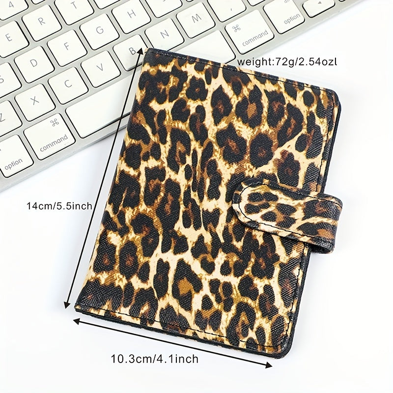 Leopard Print PU Leather Passport Holder - Lightweight Portable Case