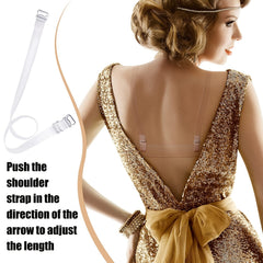 Adjustable Transparent Bra Straps Elastic Non slip
