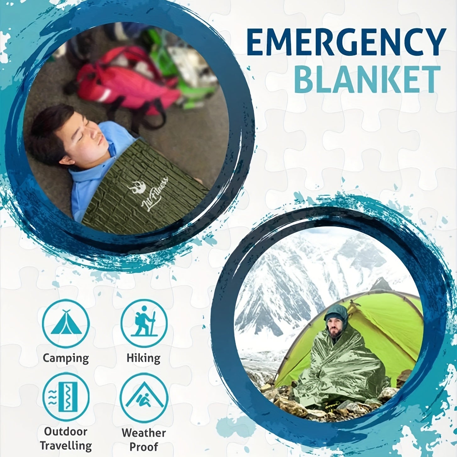Emergency Thermal Blanket for Outdoor Activities Lightweight and Portable