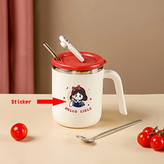 500ml Panda Pattern Stainless Steel Water Cup