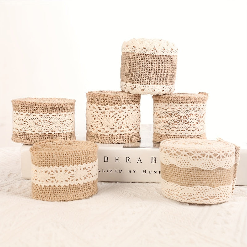 Christmas Craft Binding Cotton Cloth Lace Burlap Roll