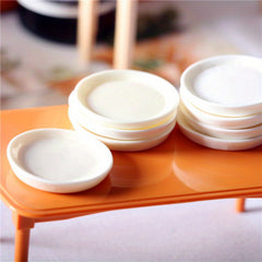 12-Piece Plate Set for Dollhouse Kitchen DIY Decor