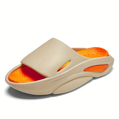 Men's Non Slip Slides Casual Slippers Open Toe Pillow Shoes
