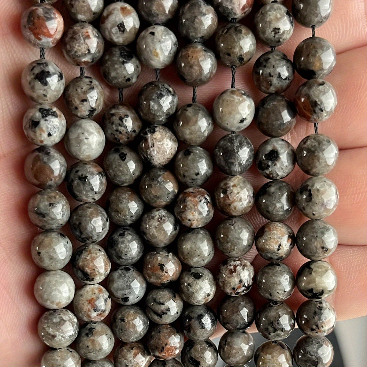 50-100pcs Yooperlite Glow Stone Beads Healing Energy Chakra UV Reactive Syenite