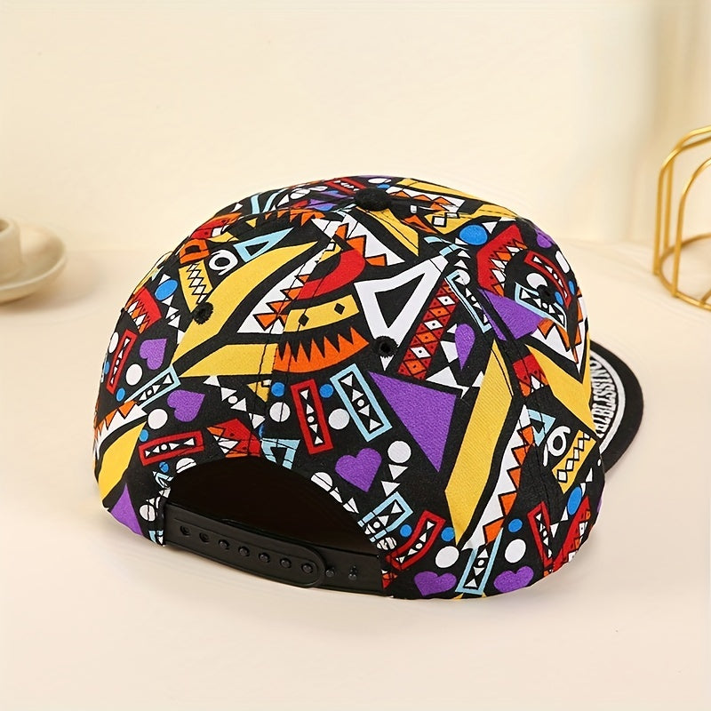Hip Hop Print Embroidered Snapback Hat Baseball Cap