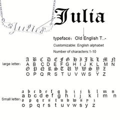 Personalized Angel Wings Pendant Name Necklace Custom Engraved Letter Hollow Cut