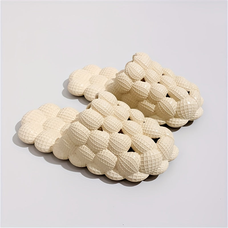 Unisex Round Toe Bubble Slippers Thick Sole Outdoor Sports Slip-On