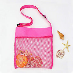 Colorful Mesh Beach Bag Seashell Toys Storage Organizer